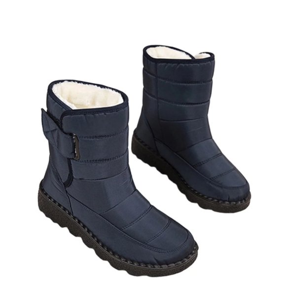 Fangasis Women's Waterproof Faux Fur Lined Boots NWT Sz 9 Blue - Picture 3 of 4